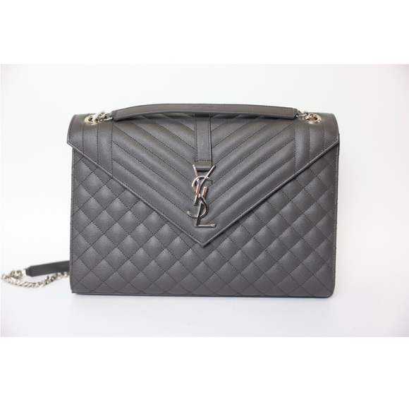 YSL Large Envelope quilted crossbody shoulder bag - Picture 2 of 12